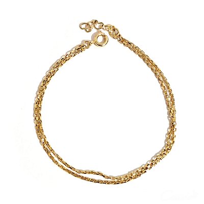 Pulseira Dupla Elos Retos Curtos