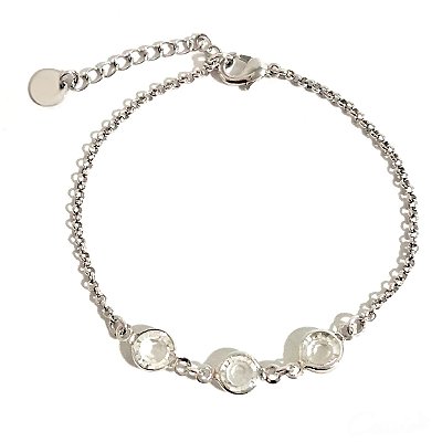 Pulseira Cristais Ródio