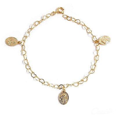 Pulseira Medalhinhas Santa Rita de Cássia
