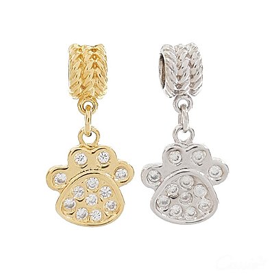 Berloque Charm Pingente Patinha Zircônias