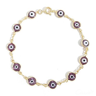 Pulseira Olho Grego Lilás