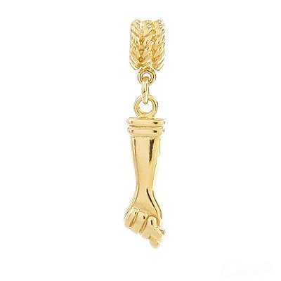 Berloque Charm Pingente Figa Grande Banhado a Ouro
