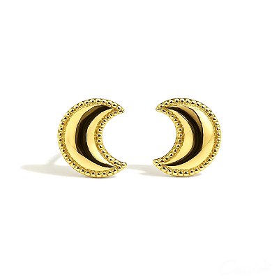 Brinco Lua Banhado a Ouro