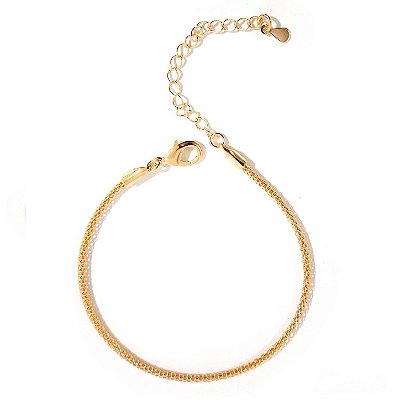 Pulseira Tela Delicada Banhada a Ouro 18k