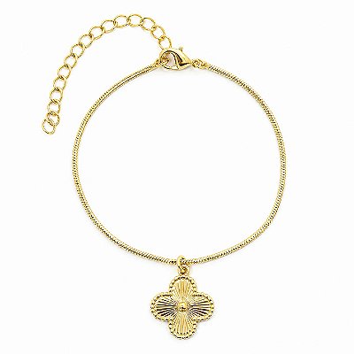 Pulseira Trevo Inspired Banhada a Ouro 18k