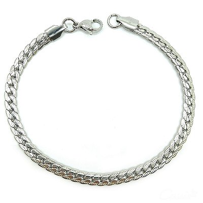 Pulseira Masculina Trançada Aço Inox