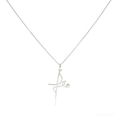 Colar Fé Ródio Zircônia