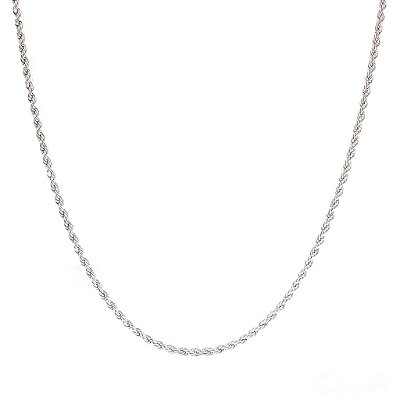 Colar Corrente Torcida Ródio