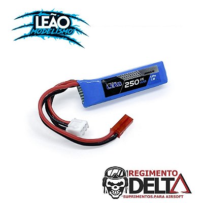 Bateria Lipo AEP - 7.4V/2S - 250mAh - 20C -PISTOLA AIRSOFT Leão Modelismo