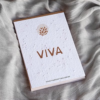 Bloco de Anotações Com Capa em Papel Semente