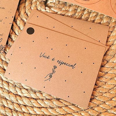 TAG 5x7.5 cm em Papel Kraft Premium