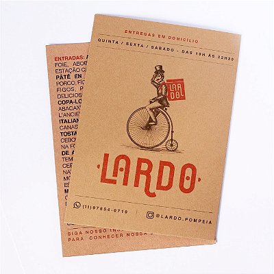 Cartão Postal 10x15 cm em Papel Kraft 240g