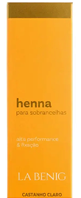 Henna La Benig - CASTANHO CLARO 3g + (Fixador 10ml)