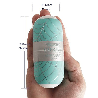 Masturbador masculino cápsula vazado com textura egg