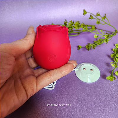 Sugador estimulador clitoriano "Rose" recarregável e multivelocidades