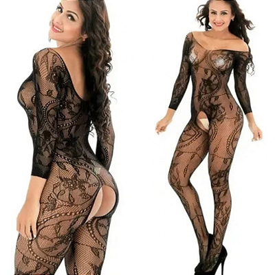 Bodystocking macacão VESTE P ao G