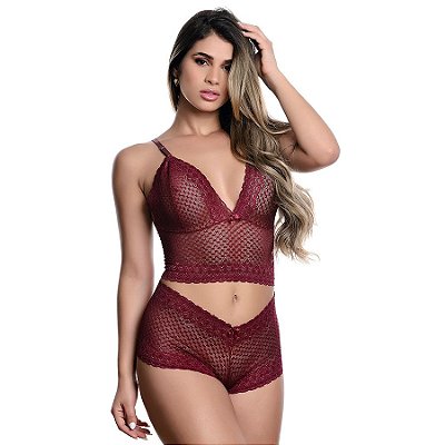 Conjunto lingerie sem bojo e sem aro TAM P