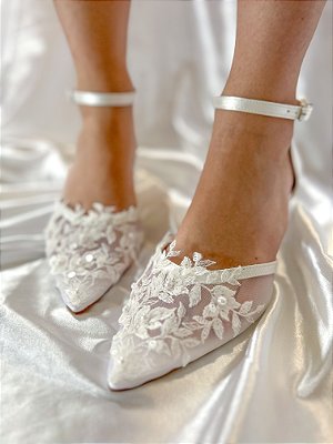 Scarpin Lace - Pesonalizado com a renda do vestido