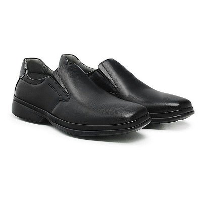 Sapato Masculino De Couro Legitimo Ultra Comfort - 46102 Preto