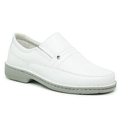 Sapato Masculino De Couro Legítimo Comfort - 1003S Branco/Gelo
