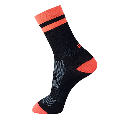 MEIA POLO MULTESPORTE - CORRIDA E CICLISMO - LISTRA LARANJA