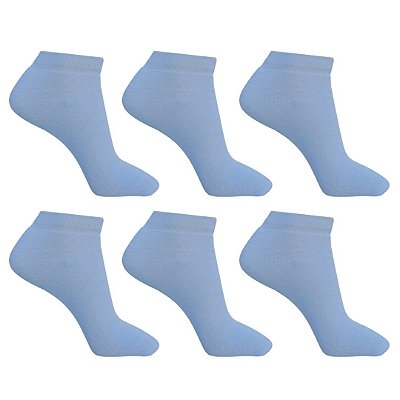 KIT 6 PARES - MEIA POLO SAPATILHA JUVENIL