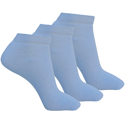 KIT 3 PARES - MEIA POLO SAPATILHA JUVENIL