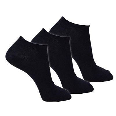 KIT 3 PARES - MEIA POLO SAPATILHA FEMININA ELASTANO