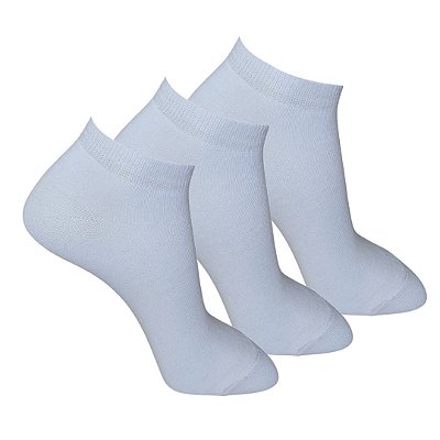 KIT 3 PARES - MEIA POLO SAPATILHA MASCULINA ELASTANO