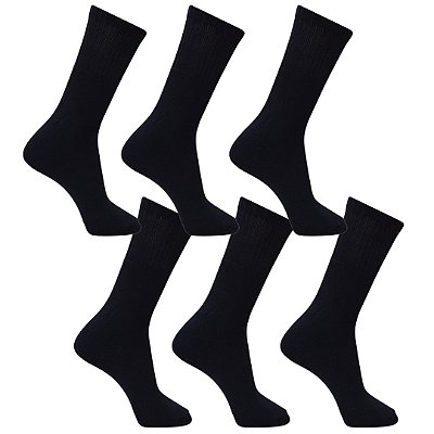 KIT 6 PARES - MEIA POLO ADULTO SPORT