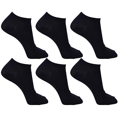 KIT 6 PARES - MEIA POLO SAPATILHA FEMININA ELASTANO