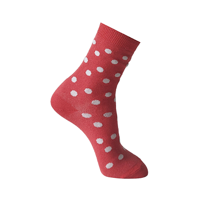 MEIA POLO SOCIAL DIVERTIDA BOLINHA - VERMELHA