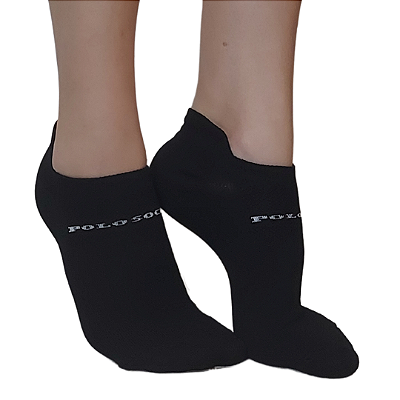 MEIA POLO SAPATILHA POLIAMIDA LINGUETA - PRETO