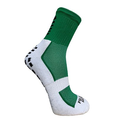 Meia Esportiva Cano Médio Antiderrapante Futebol - Verde