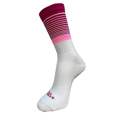 Meia Ciclismo e Corrida - Listras Bordô