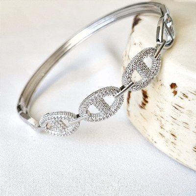 Pulseira Lana Aro Prateada