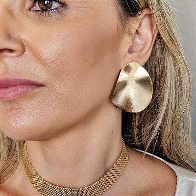 Brinco Orgânico Dourado