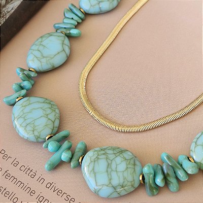 Colar Turquesa Mediterrâneo – Força e sofisticação