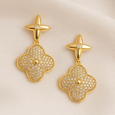 Brinco Flor Dourado