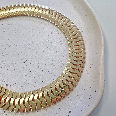 Colar Trama Dourada - Colar robusto