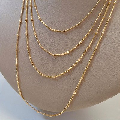 Colar 4 Voltas Aurora Dourado