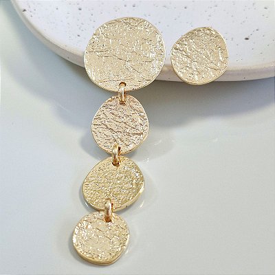 Brinco Assimetria Dourada