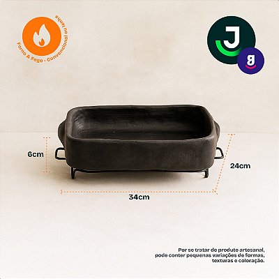 Travessa Quadrada Lasanha Para Todo Tipo De Forno