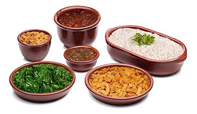 Feijoada A La Carte Em Cerâmica - Kit C/ 6 Peças