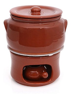 Rechaud Caçarola Sopa Feijoada n5 8l Em Cerâmica De Barro