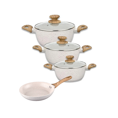 Kit Mundiart 4 Peças de Indução Bege