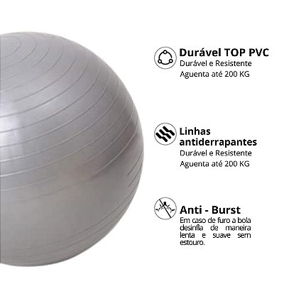 Bola fitness premmium pilates, yoga e exercícios bomba de ar