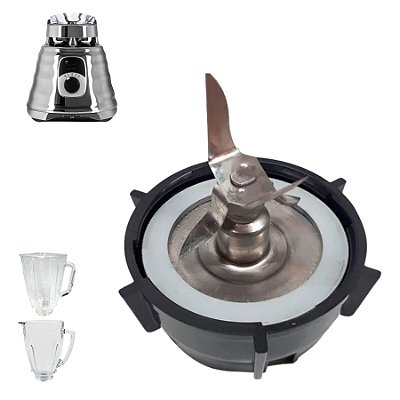 Kit Lâmina 4 pontas e Borracha para Liquidificadores Oster