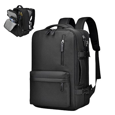 Mochila Expansível 30-42L Impermeável USB Viagem Escola