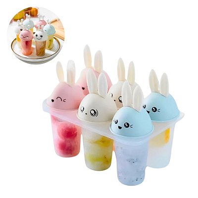 Forma de Picole 6 Moldes Infantil Color  Bichinhos Divertido